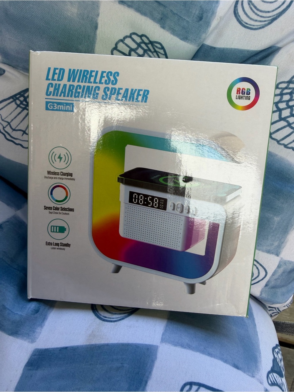LED Wireless Charging Speaker with RGB Light